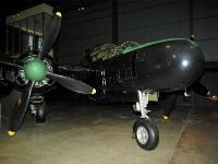 The Black Widow on display was presented to the museum by the Tecumseh Council, Boy Scouts of America, Springfield, Ohio, in 1958. It is painted and marked as a P-61B assigned to the 550th Night Fighter Squadron serving in the Pacific in 1945. : 2009-11-04 USA Air Force Museum