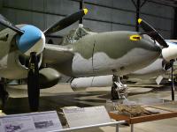 The LOCKHEED P-38L LIGHTNING was originally conceived as an advanced, high-performance twin-engine interceptor. Early model P-38s experienced turbulent airflow over the tail and problems at high dive speeds, known as compressibility, but later modifications corrected these difficulties. : 2009-11-04 USA Air Force Museum