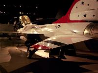 In 1996 the F-16 was then modified to operational condition and assigned to the Air Education and Training Command to train pilots at Luke Air Force Base, Arizona.  The Thunderbirds repainted it in Thunderbird colors at Nellis AFB Nevada and the museum placed it on display in October 1996. : 2009-11-04 USA Air Force Museum