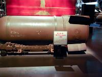 The MARK 41 THERMONUCLEAR BOMB  was first produced in 1960 and  is no longer in service. It was intended to be released at high-altitude, using parachutes to retard its fall, thereby permitting the releasing plane to escape from the target area safely. : 2009-11-04 USA Air Force Museum