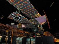 The reproduction aircraft on display is painted to represent the Fokker D. VII of Lt. Rudolph Stark, a squadron leader of Jasta (Fighter Squadron) 35b in October 1918. It was placed on exhibit in May 1996. : 2009-11-04 USA Air Force Museum