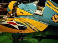 The BOEING P-26A was the U.S. Army Air Corps' first all-metal monoplane fighter in regular service. Affectionately nicknamed the "Peashooter" by its pilots, the P-26A could fly much faster in level flight than the Air Corps' older wood and fabric biplane fighters. The P-26A also had a higher landing speed and, although not initially fitted, P-26As were later fitted with wing flaps to reduce landing speeds. : 2009-11-04 USA Air Force Museum