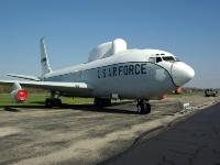 The BOEING NKC-135A STRATOTANKER (AIRBORNE LASER LAB) on display is one of 14 KC-135As permanently converted for special testing. It was extensively modified by the Air Force weapons Laboratory and used in an 11-year experiment to prove a high-energy laser could be operated in an aircraft and employed against airborne targets. During the experiment, the Airborne Laser Lab destroyed five AIM-9 Sidewinder air-to-air missiles and a Navy BQM-34A target drone. : 2009-11-04 USA Air Force Museum