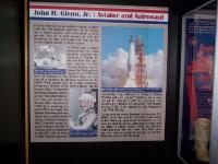 In JOHN H GLENN Jr's  long aviation career, he flew with the U.S. Marines and the USAF, set a speed record and shot down enemy aircraft. He is best known as the first American to orbit the Earth and, later in life, as the oldest person to fly in space. : 2009-11-04 USA Air Force Museum