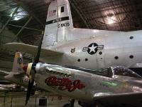 The F-82B on display, Betty-Jo, flew from Hawaii to New York on Feb. 27-28 1947, a distance of 5,051 miles. This was the longest non-stop flight ever made by a propeller-driven fighter. Betty-Jo came to the museum in 1957. : 2009-11-04 USA Air Force Museum