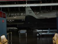 In front of us is the museum's other "Blackbird" except that this is a YF-12A.  The YF-12A was a forerunner of the SR-71 high-altitude strategic reconnaissance aircraft. Unlike the SR-71, the YF-12A never became operational (although its predecessor the A-12 did) .  During the test program, which ended in 1966, the YF-12 A set a speed record of 2,070 mph and an altitude record of 80,257 feet. : 2009-11-04 USA Air Force Museum