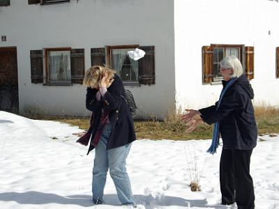 Playing in the snow in Schwangau, Germany.