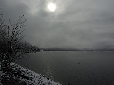 Walchensee on Highway B17 heading for Mittenwald.