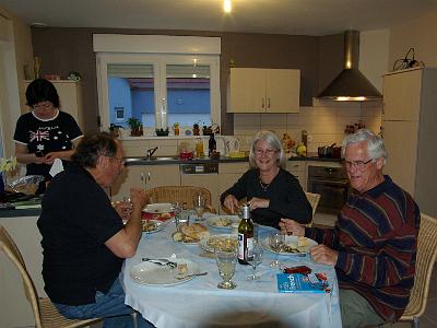 Michele's parents made tonight's meal: snails followed by frogs legs.