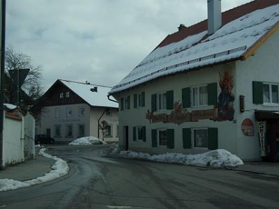 Thursday 2009-03-26 &nbsp;&nbsp;&nbsp; On the B12 in Germany  We passed through many small villages like this - speed limit 50 kmh.