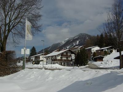 Thursday 2009-03-26  &nbsp;&nbsp;&nbsp;  Buching Germany   This is the view from the front of the Gasthaus Geiselstein