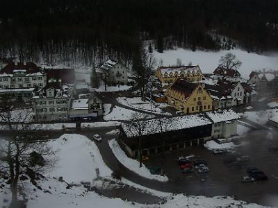 Friday 2009-03-27 &nbsp;&nbsp;&nbsp;   The village of Hohenschwangau   Below us, looking like an illustration from the pages of a fairy tale, is the village of Hohenschwangau.