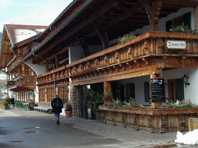 Friday 2009-03-27 &nbsp;&nbsp;&nbsp;   The village of Schwangau   We go into this lovely restaurant for a coffee.