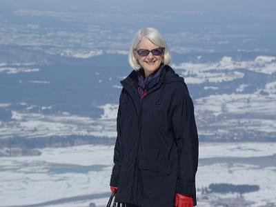 Saturday 2009-03-28 &nbsp;&nbsp;&nbsp;  at the top of Tegelberg Mountain  Bonnie on top of the world.