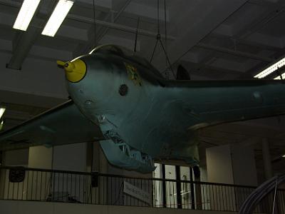 Sunday 2009-03-29&nbsp;&nbsp;&nbsp;   Deutsches Museum - Munich  Messerschmitt Me 163 B Rocket-powered fighter aircraft. The rocket engine enabled the plane to reach a speed (almost 1000 km/h) and a rate of climb unheard of at the time. However, the duration of the engine's burning period was very short so that the pilot had to attempt the return flight on a glide.