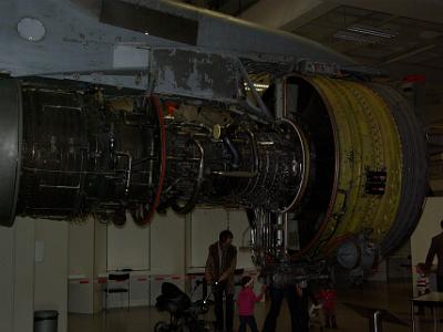 Sunday 2009-03-29&nbsp;&nbsp;&nbsp;   Deutsches Museum - Munich  The museum is large enough to display various sections of a Lufthansa Boeing 747. This is the high bypass engine showing how the majority of air pressure generated by the compressor bypasses the engine.