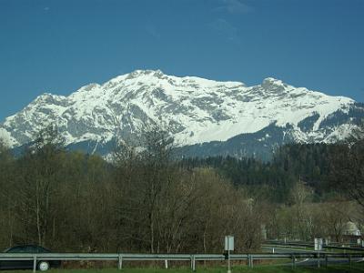 Wednesday 2009-04-01 &nbsp;&nbsp;&nbsp;  on the A12 Autobahn in Austria   We took the first Innsbruck exit and drove to the Hauptbahnhof where we parked the car.