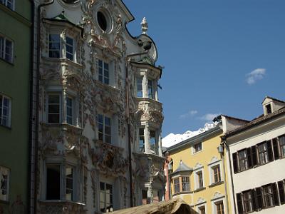 Wednesday 2009-04-01&nbsp;&nbsp;&nbsp;    Herzog Friedrich Straße Innsbruck Austria   The Helblinhaus is named after Sebastian Helbling or Hölbling who owned it from 1800-1827.