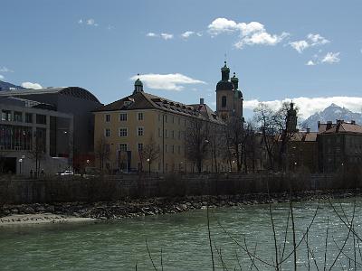 Wednesday 2009-04-01 &nbsp;&nbsp;&nbsp; The Inn River Innsbruck   This is the the back side of the Congress Centre.