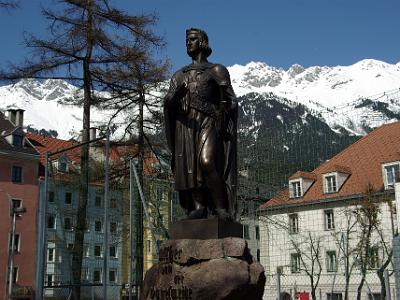 Wednesday 2009-04-01&nbsp;&nbsp;&nbsp; On the NW Bank of The Inn River Innsbruck  Walther von der Vogelweide (c. 1170 - c. 1230) is the most celebrated of the Middle High German lyric poets