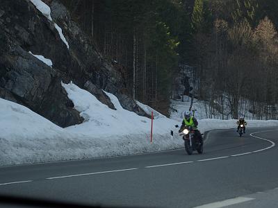 Wednesday 2009-04-01&nbsp;&nbsp;&nbsp;  Heading north on the B17 Austria   As you'd expect, the cops were out as well and we saw lots of cars and bikes pulled over for speeding. I obeyed the speed limits and that reduced my chances of getting caught. So far, nothing's turned up in the mail.