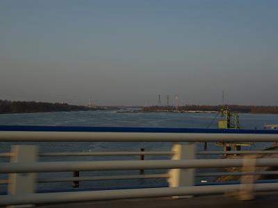 Thursday 2009-04-02  &nbsp;&nbsp;&nbsp;  Bridge over the Rhine   From here Hermione accurately directs us through the French Autoroute system to Michele's village of Romansviller, to the west of Strasbourg.