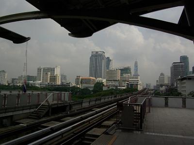 Tuesday 2009-04-07&nbsp;&nbsp;&nbsp; Rachamdamri Station   This is one of three Sky Train Routes operated by the Bangkok Mass Transit System (BTS). It is a public company.