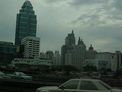 Monday afternoon 2009-04-06&nbsp;&nbsp;&nbsp; Driving to our hotel from the airport   Development money continues to pour in to Bangkok.  In 2005, Bangkok produced a GDP (PPP) of about US$ 220 billion, which accounts for 44 percent of the country's GDP. Bangkok's GDP (PPP) per capita is well over US$ 20,000, one of the highest in Southeast Asia.