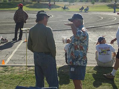 Saturday 2009-03-21 &nbsp;&nbsp;Christopher Columbus Field, Tucson AZ  This is the final day of the competition and Bob gives Jeff some advice in an attempt to save him from himself.