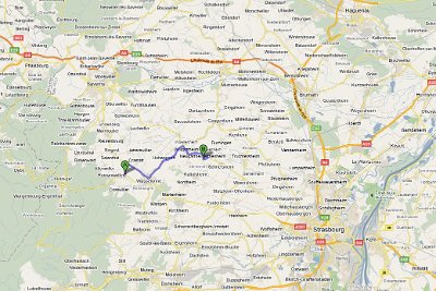 Sunday 13 June, 2010  Michele's home in Romanswiller is only  15 kms from Nathalie and Denis'.   Next stop:     Strasbourg