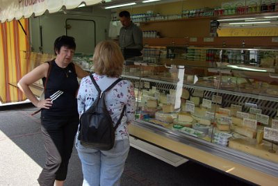 Monday 14 June, 2010  While in Wassellone Michele bought a few small supplies for lunch : 2010-06-14 Strasbourg