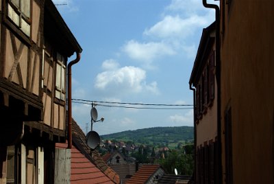 Monday 14 June, 2010  The rolling hills in the background. It is an incredibly beautiful part of the world. : 2010-06-14 Strasbourg