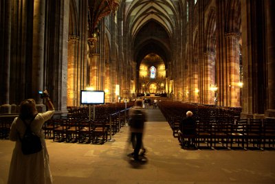 Monday 14 June, 2010  Standing in the nave looking towards the high altar. : 2010-06-14 Strasbourg