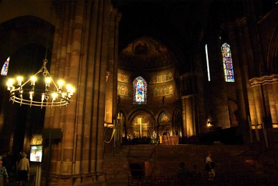 Monday 14 June, 2010  On the high altar, the wooden busts are of the Apostles and date from the 17th century. : 2010-06-14 Strasbourg