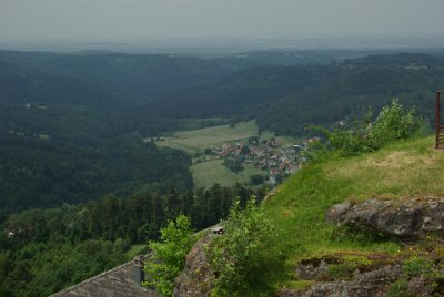 Wednesday 16  June, 2010  Looking east to the plains of Alsace. : 2010-06-16 Rocher of Dabo