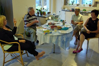 Wednesday 16  June, 2010  Rene and Paulette join us for dessert (that they also made). : 2010-06-16 Rocher of Dabo