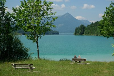 Friday 25  June, 2010  This time we travelled by the southern shore of the Walchensee. : 2010-06-25 Mittenvald