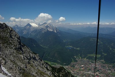 Friday 25  June, 2010  Now the second lake, the Ferchensee at 1060 metres , comes into view. : 2010-06-25 Mittenvald