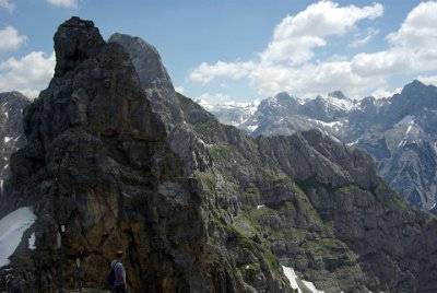 Friday 25  June, 2010     Karwendel    is a mountain range and not a single peak.  Karwendel is the part of the Alps between the Isar in Germany,  and the  Inn river and the Achensee in Austria. : 2010-06-25 Mittenvald