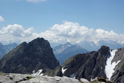 Friday 25  June, 2010  Zugspitze  (Zug = Up-draught, Spitze = peak) in the background is 2962 metres above sea level. We go here in three days time. : 2010-06-25 Mittenvald