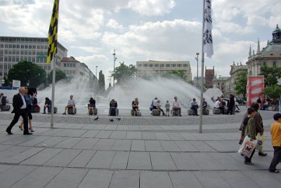 Thursday 24  June, 2010  Karlsplatz. This plaza was named after    Charles Theodore   , Elector of Bavaria in 1797.  it was during his reign that the English Garden, Munich's largest park, was created  and the city's old fortifications were dismantled to make place for a modern, expanding city. : 2010-06-24 Munich