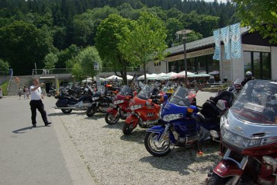 Friday 2 July, 2010  In the parking area at Obersalzberg, the Honda Gold Wing Club was out for a ride. Even though the Eastern part of Germany still has some catching up to do, the western part is very rich. : 2010-07-02 Eagles nest