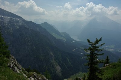 Friday 2 July, 2010  Instead, we should have visited the Köenigsee below us, Germany's third deepest lake. : 2010-07-02 Eagles nest