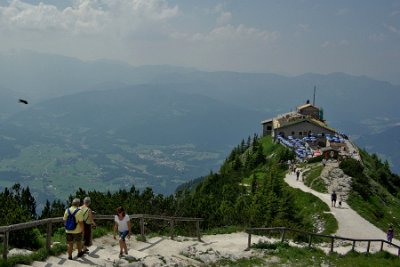 Friday 2 July, 2010  All in all, it was a very disappointing experience to come all this way, to spend this much money, to stand on a hilltop like hundreds of others in Bavaria simply see a restaurant draped in scaffolding. : 2010-07-02 Eagles nest