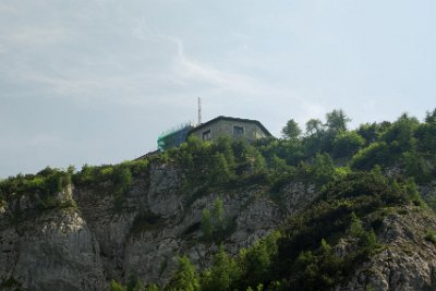 Friday 2 July, 2010  The limestone cliffs upon which the Kehlsteinhaus was built are quite apparent here. They are part of the Northern Limestone Alps that continue on to the outskirts of Vienna. : 2010-07-02 Eagles nest