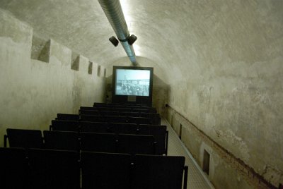 Friday 2 July, 2010  A movie theatre runs a continuous showing of Hitler's atrocities. Not surprising that the theatre was empty. : 2010-07-02 Eagles nest