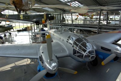 Wednesday 30  June, 2010 HE-111, C-47 and Kranich II Glider  We leave the Aircraft Restoration Hangar and enter the Main Exhibition Hangar. : 2010-06-30 air museum