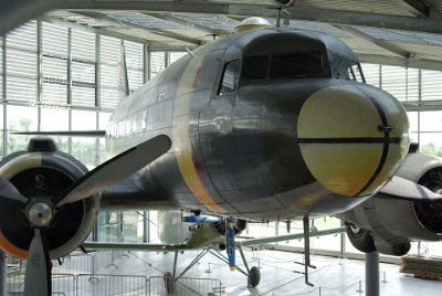 Wednesday 30  June, 2010 Douglas DC-3 (C-47 D Dakota)   It was also used for handling Allied air transport during the Second World War.  The C-47  aircraft on display was built in the USA as a military aircraft in 1943. : 2010-06-30 air museum