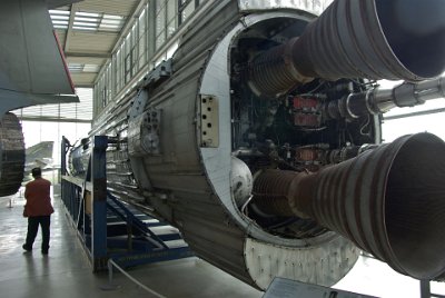 Wednesday 30  June, 2010 Europa launcher  The Europa launcher was the first European attempt, in the early 1970s, to develop a three-stage satellite launcher rocket. The three stages came from Great Britain, France and Germany. The rocket on display is the only complete Europa launcher remaining. : 2010-06-30 air museum