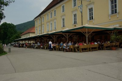 Sunday 4 July, 2010  Just up from the Schloss was this huge open air restaurant. I do not think I have ever seen such a large number of people at a place like this before. : 2010-07-04 Tegernsee